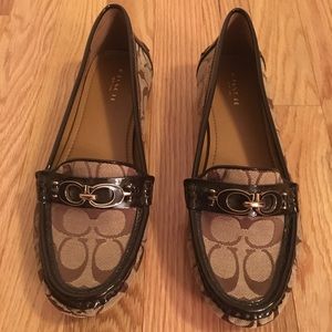 Tan & Chocolate Coach Loafer - new without box